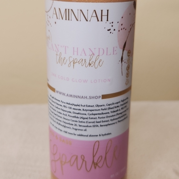 Aminnah AMNH 24K Gold Glow Body Lotion Smartass & Sass Sparkle - Picture 5 of 6